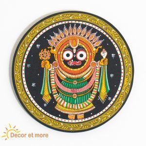 8 inch Handpainted Pattachitra Wall Plate  - Lord Jagannath