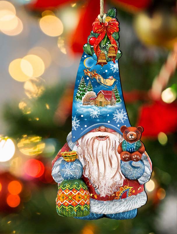 Christmas Dwarf Wood Ornament - Image 2