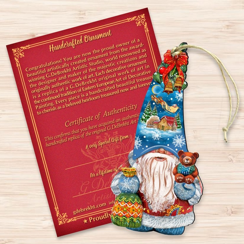 Christmas Dwarf Wood Ornament - Image 3