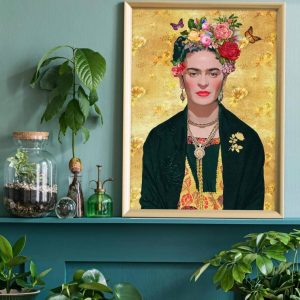 Frida Kahlo Gold Print- Ink & Drop
