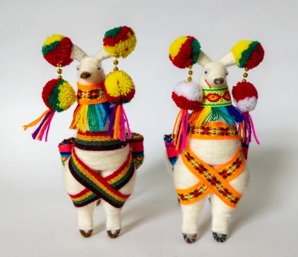 Handcrafted Fiesta Llama with pompoms (Assorted)