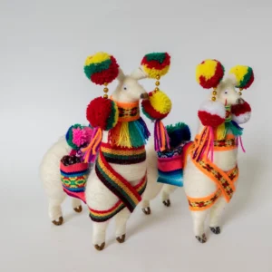 Handcrafted Fiesta Llama with pompoms (Assorted)