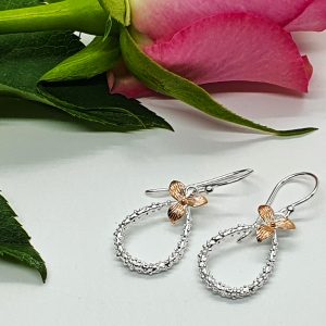 Nova Silver Trillium Flower Drop Earrings