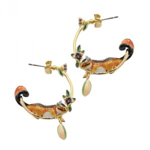 Chipmunk Hoop Earrings