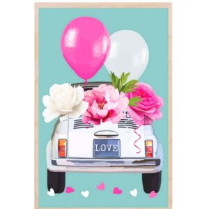 Love Bug wooden postcard