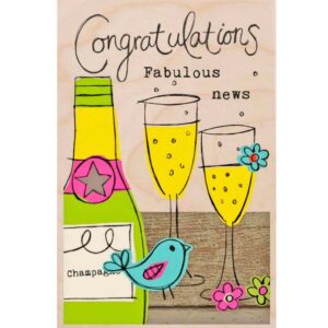 Fabulous News wooden postcard