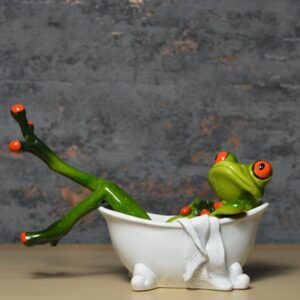 Relaxed Frog in Bath