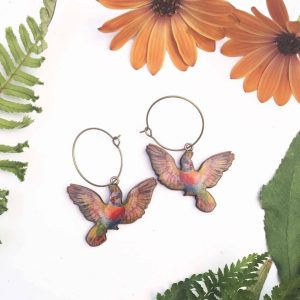 Pink Cockatoo Earrings - Silver Plated