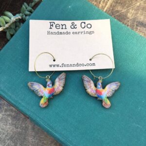 Pink Cockatoo Earrings – Silver Plated