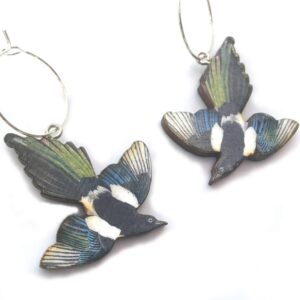 Magpie Earrings – Antique Silver