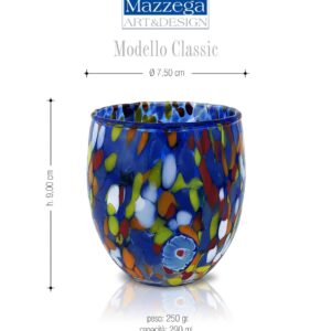 Assorted Colour Murano Water Glasses