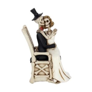Gothic Sugar Skull Bride Groom Figurine