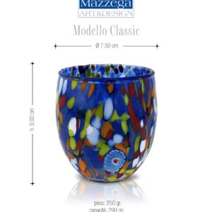Murano Water Glass in Blue