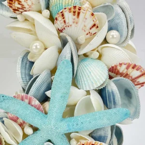 Blue Seashell Wreath