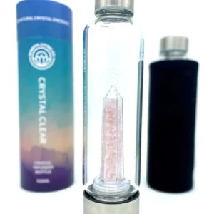 Crystal Clear Water Bottle – Rose Quartz