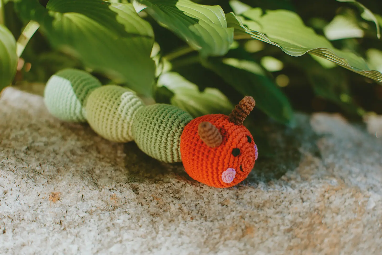 Handmade soft Baby Toy Caterpillar Rattle