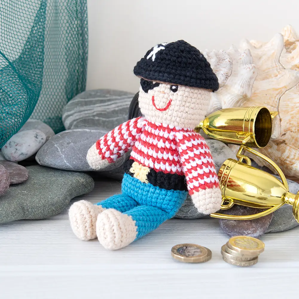 Handmade soft Baby Toy Pirate Rattle