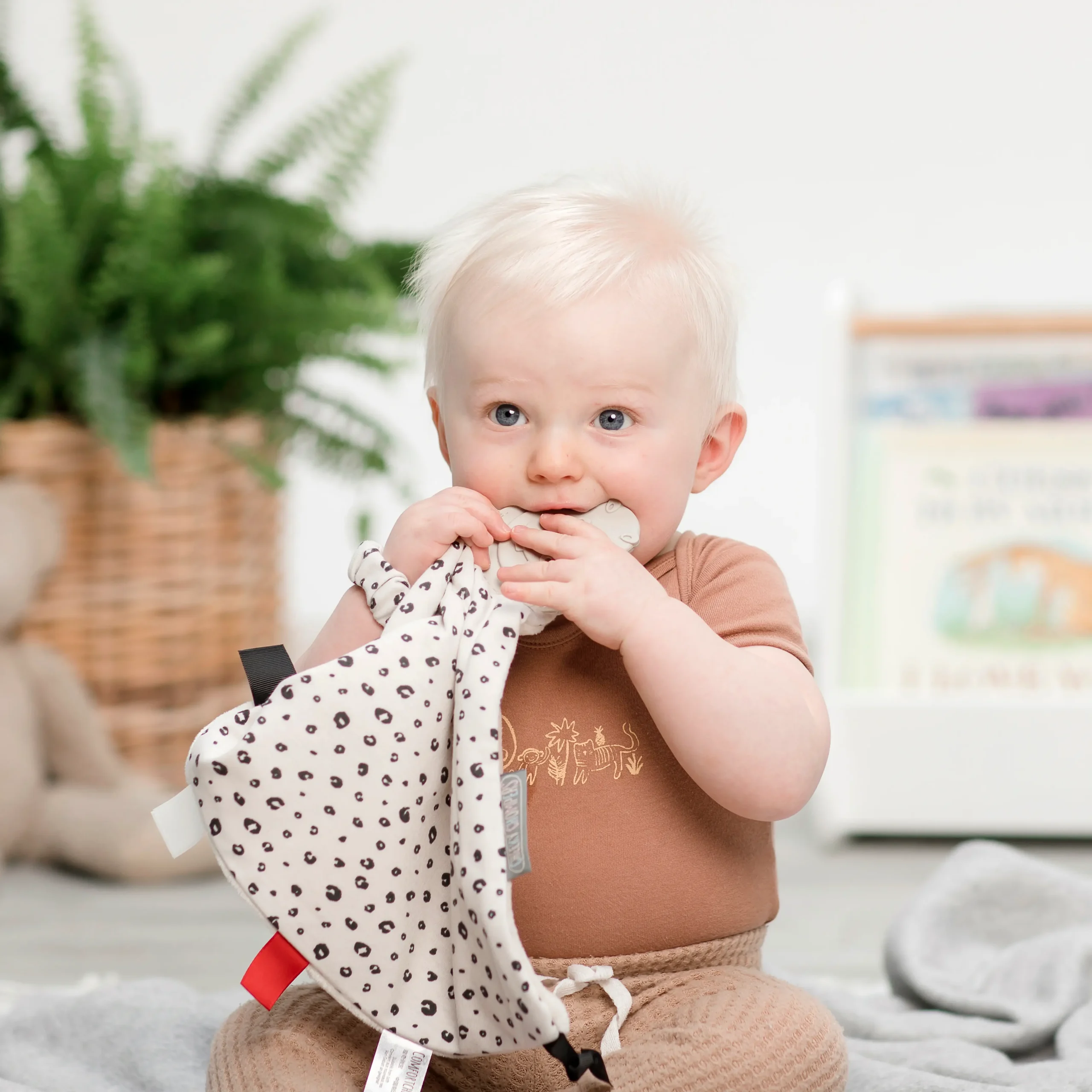 Baby Comforter with Teether – Leopard Spot