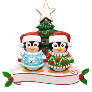 Sweater Couple Penguins - Personalised PolarX Ornament