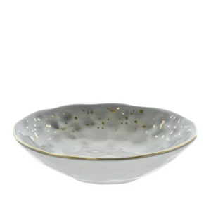 Dimpled Tapas Bowl Black and Gold 15cm