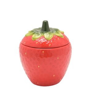Cottage Garden Sugar Bowl - Strawberry 12cm
