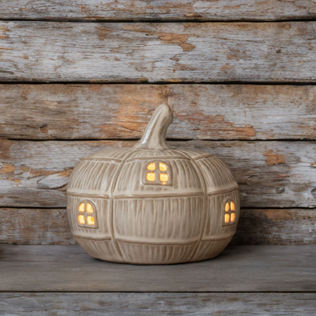 LED Pumpkin House Ornament – Light Up Halloween Pumpkin