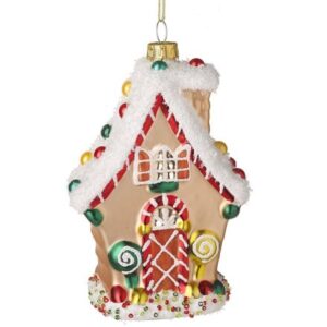 Christmas Candy House Glass Decoration