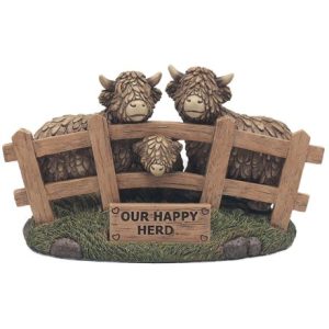 Highland Cows Our Happy Herd Ornament