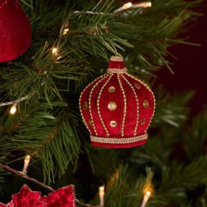 Red Velvet Crown Hanging Decoration