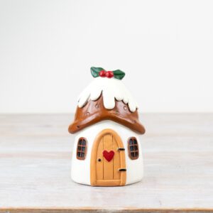 Christmas Pudding House Ornament, 13cm