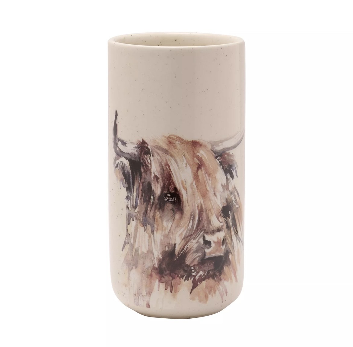 Meg Hawkins Tall Ceramic Vase - Highland Cow - Image 4