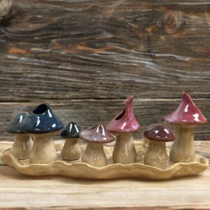 Porcelain Toadstool House Decoration