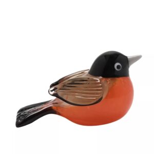 Miniature Robin Glass Figurine