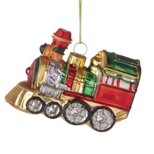 Glass Hanging Train Bauble