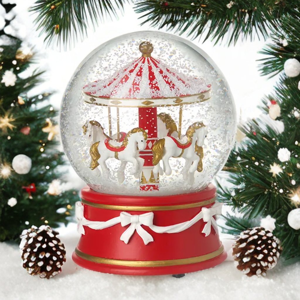 Musical Merry Go Round Snow globe