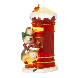 Light-Up Hedgehogs with Post Box Ornament