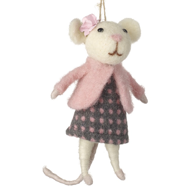 Felt Hanging Mouse Lady