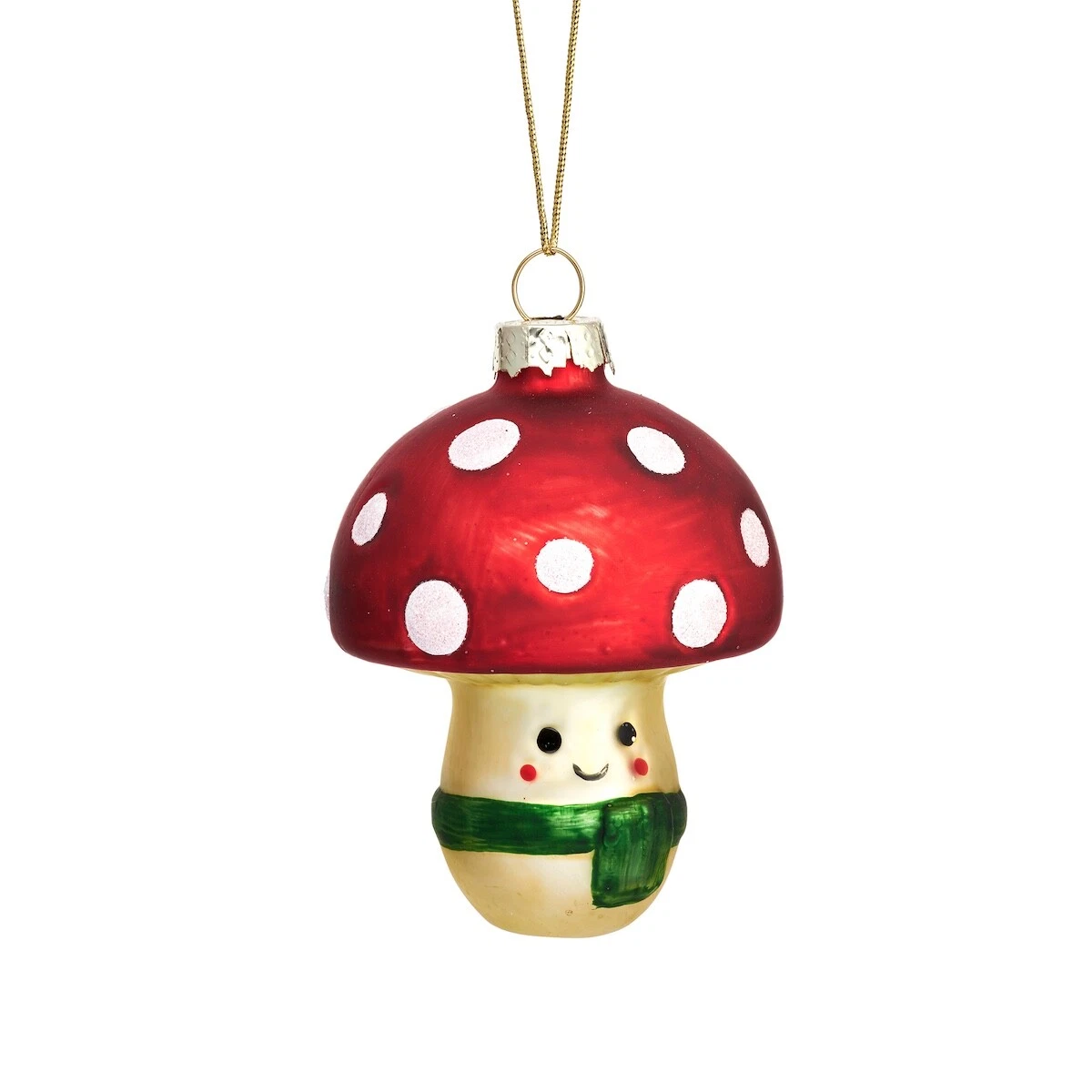 Sass and Belle Happy Mushroom Glass Bauble
