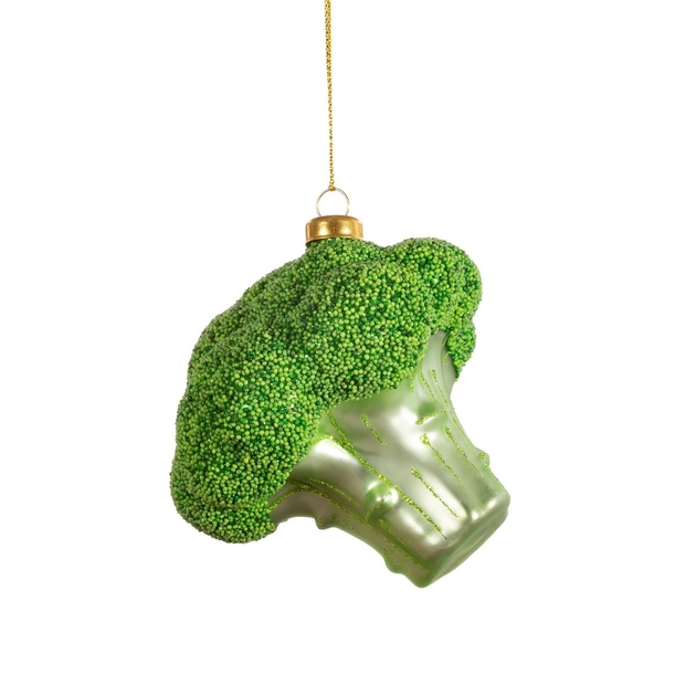 Sass and Belle Broccoli Shaped Glass Bauble