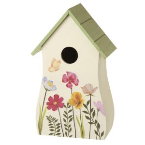 Large Floral Wooden Bird House