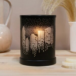 Black Desire Aroma Lamp Cylinder Skyline Design