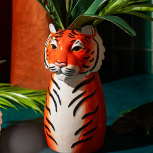 Sass and Belle Tiger Shaped Vase