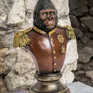 Gentry Gorilla Bust Ornament - Red