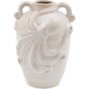 Nautical Decor Ceramic Octopus Vase with Handles