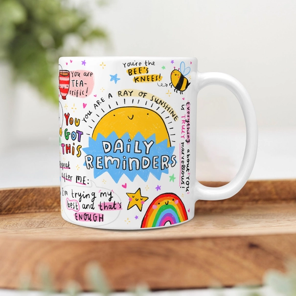 Daily Reminders Inspirational Mug - Positive Affirmations Mug - Image 3