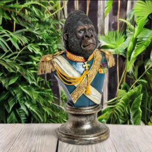 Gentry Gorilla Bust Ornament - Blue