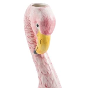 Small Ceramic Pink Flamingo Head Vase