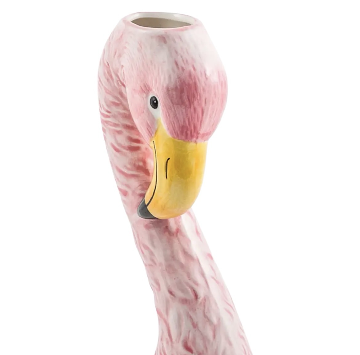 Small Tropical Flamingo Head Ceramic Flower Vase - Image 2