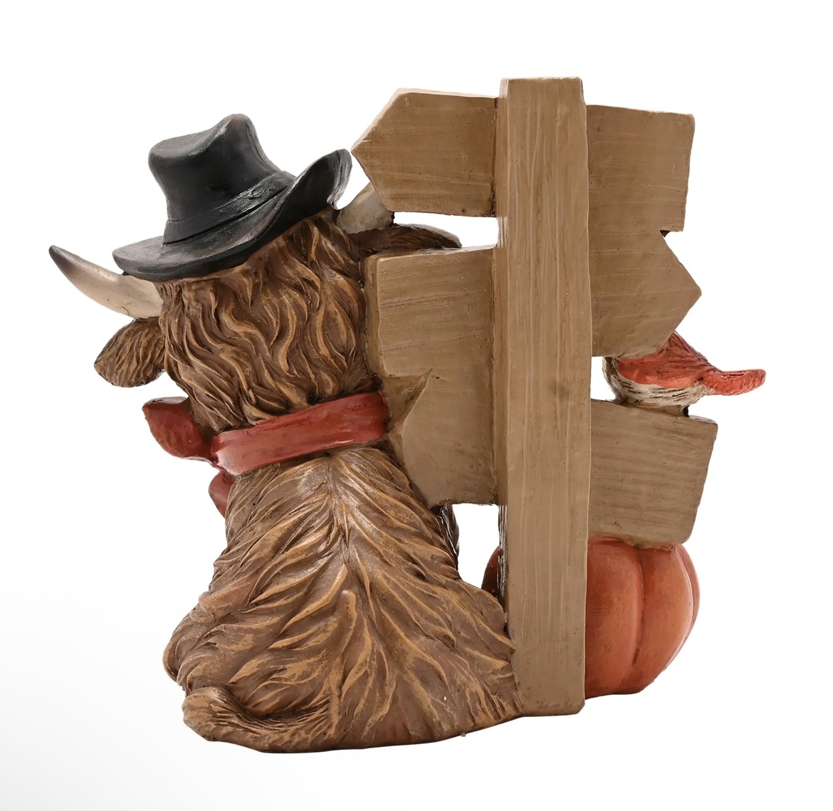 Welcome to My Patch Autumn Resin Highland Cow Ornament - Image 5