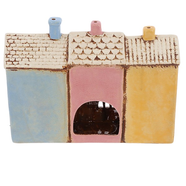 Ceramic Village Pottery Row of Shops Tealight Candle Holder - Image 4